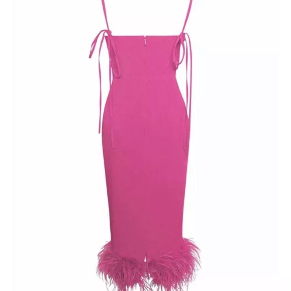 Fuschia Feather Dress - Picture 4 of 5